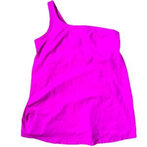 All In Motion Asymmetrical One-Shoulder Tank‎ Top Size XXL 2XL Magenta Pink
